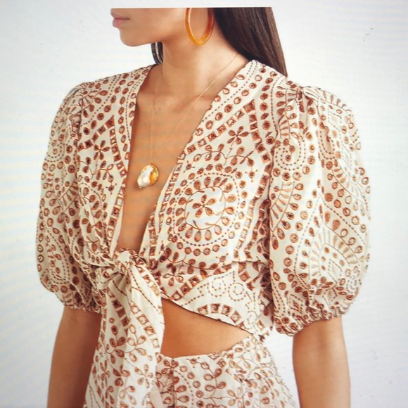 LISA MARIE FERNANDEZ tie-front Blouse - Picture 4 of 6